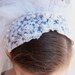 Retro bridal veil NOS ballet or waltz length with blusher pearl cap embroidered edge no. 2