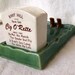 Vintage cigarette ashtray & match holder Boot Hill tombstone Cig O Rette 2-pc with cowboy boots 1950s 1960s