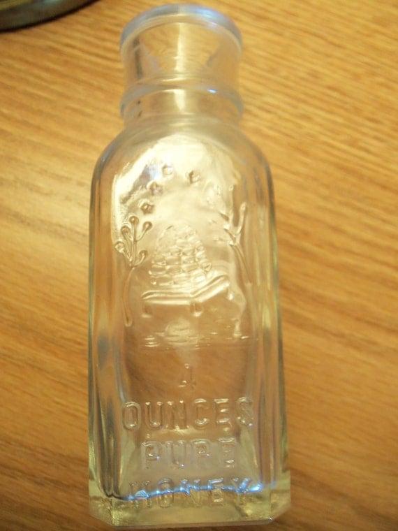 Pure Honey Glass Jar 4 OZ. Size From Honey Acres