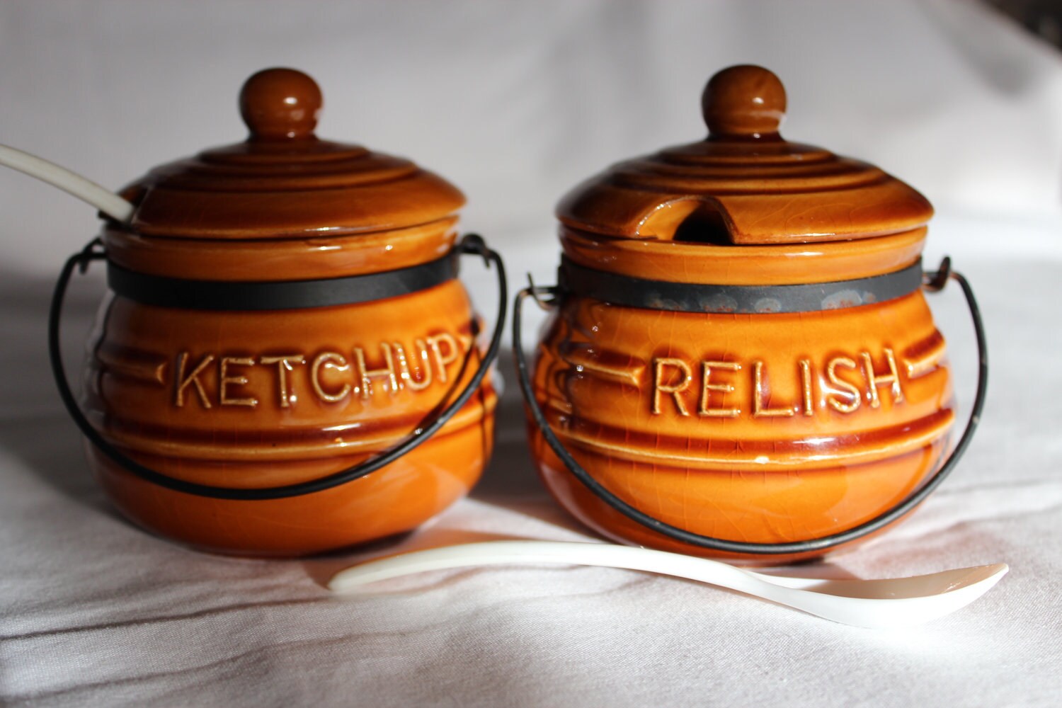 Condiment Bean Pot Jars Ketchup And Relish Haute Juice