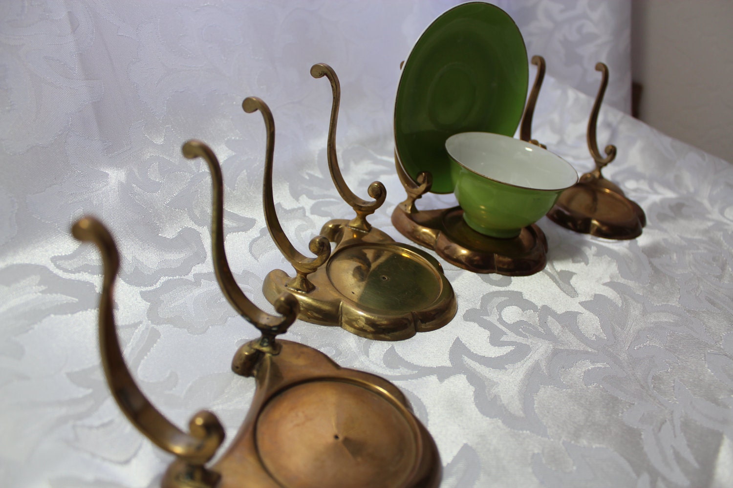 Brass Tea cup Display holders