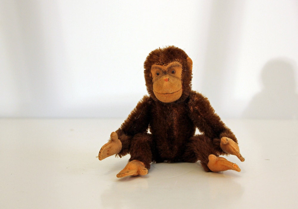 vintage stuffed monkey toy