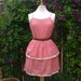 Vintage red and white gingham frill lace layered cowgirl dress size medium