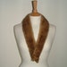 Vintage 50s real dark honey blonde pastel real mink pelt fur scarf collar