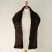 Vintage 50s real chocolate brown mink beaver pelt fur luxury stole scarf wrap