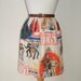 Handmade high waisted skirt made with vintage starwars fabric