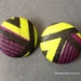 June - African Wax Fabric Button Earrings