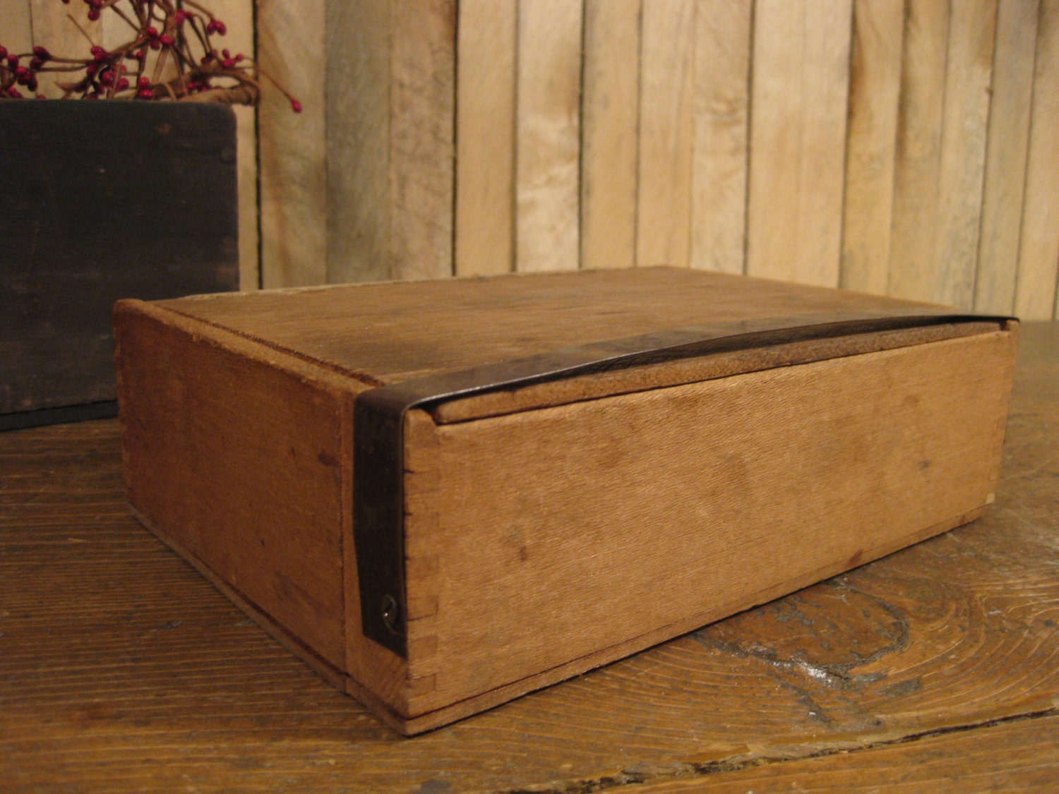Antique Wooden Cigar Box