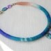 Wool Felt Necklace Collar Choker Lariat with Howlite ECO Winter Spring Summer Autumn Fall Fashion Trend Jewelry, Gift idea, Wearable art