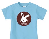 Personalized bunny rabbit t shirt, easter bunny t shirt for boys Il_170x135
