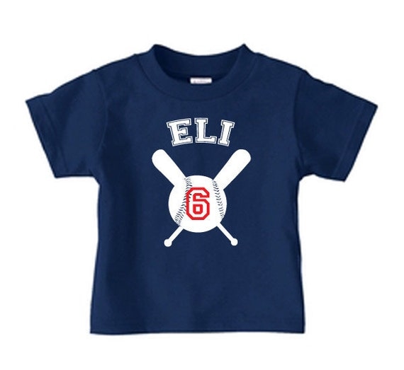 Items similar to Personalized baseball t shirt for boys on Etsy