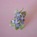 Floral Ceramic Brooch Made in England