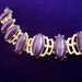 Art Deco Link Bracelet Bold Purple Links