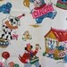 Circus themed colorful vintage fabric juvenile circus animals costumes