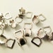 10 4mm White Metal Plated Crimp Ends Mt30c