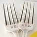 RESERVED - WHOLESALE LOT of 15 sets of Wedding Forks, Vintage Hand Stamped Mr. and Mrs.