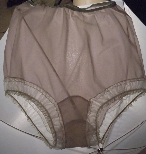 Vintage 50s Sheer Nylon Chiffon Panties Briefs Lorraine Size
