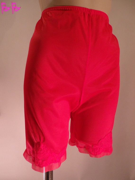 Vintage Gaymode Pettipants Panties Nylon Cherry Red Long Line