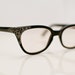 1960s Black Cateye Glasses: Rhinestone Rally