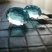 Aqua blue Vintage oval Glass patina Brass earrings valentines day gift bridal jewelry wedding jewelry bridesmaids gift