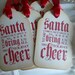 Vintage Inspired Christmas Gift Tags Santa greeting