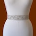 SALE 50% OFF - Bridal belt in silk with silver embroidery