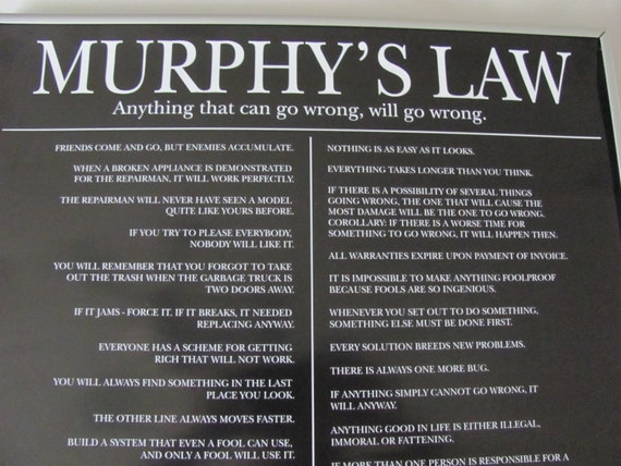 Murphys Law. Art prints and posters mounted and framed ready