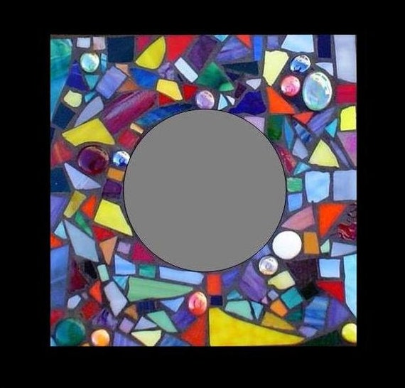 Stained Glass Mosaic 12 x 12 Confetti Mirror