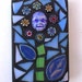 15% OFF SALE ACEO Mosaic: Baby Flower Stained Glass Mixed Media Mosaic