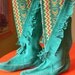 CRAZY GREEN MOCCASINS ladies 7.5 - 8