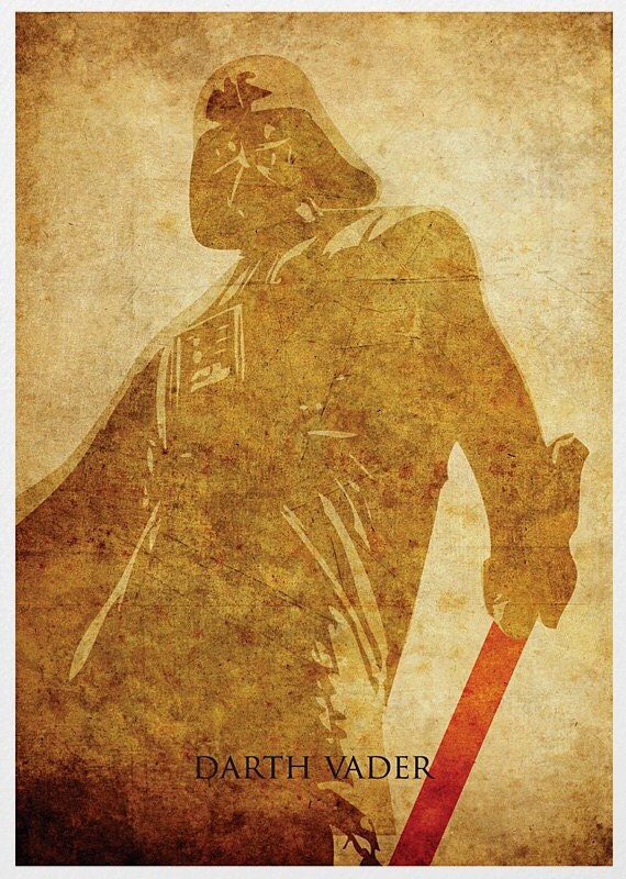 Star Wars Darth Vader Vintage Poster Print By Posterinspired