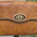 Vintage 70s Floral Mexican Tooled Leather Purse