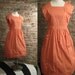1950s Vintage Salmon Pink Apron House Dress Uniform by Angelica Large Size 40 Pinafore