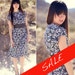 S A L E half off sale Black White Floral CInched Waist Mod Hawaiian Spring Summer Dress - Floridian Flo