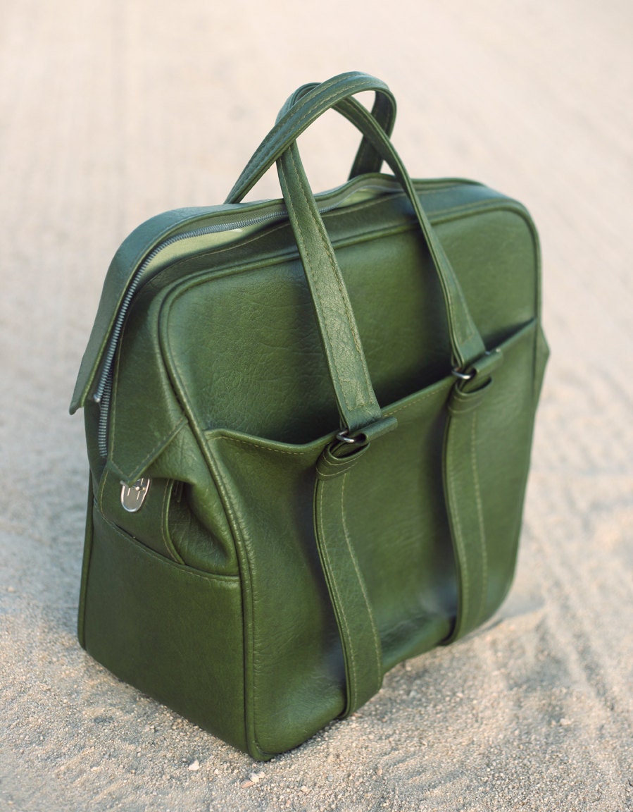 Olive Green Carryon Overnight Samsonite Bag by BRITSTUDIO