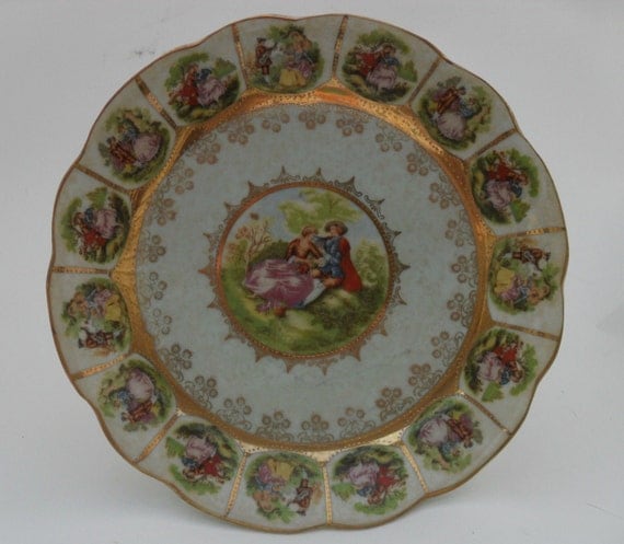 Vintage Arnart Creation pedestal plate Made in by MyHomeAntiques