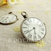 Antique Bronze Clock Charms 31x39mm - 2Pcs - DC23422