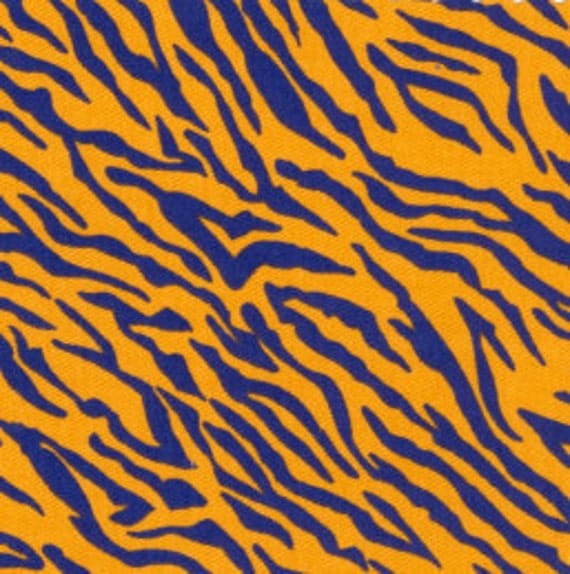Fabric Finders Purple and Gold Tiger Print