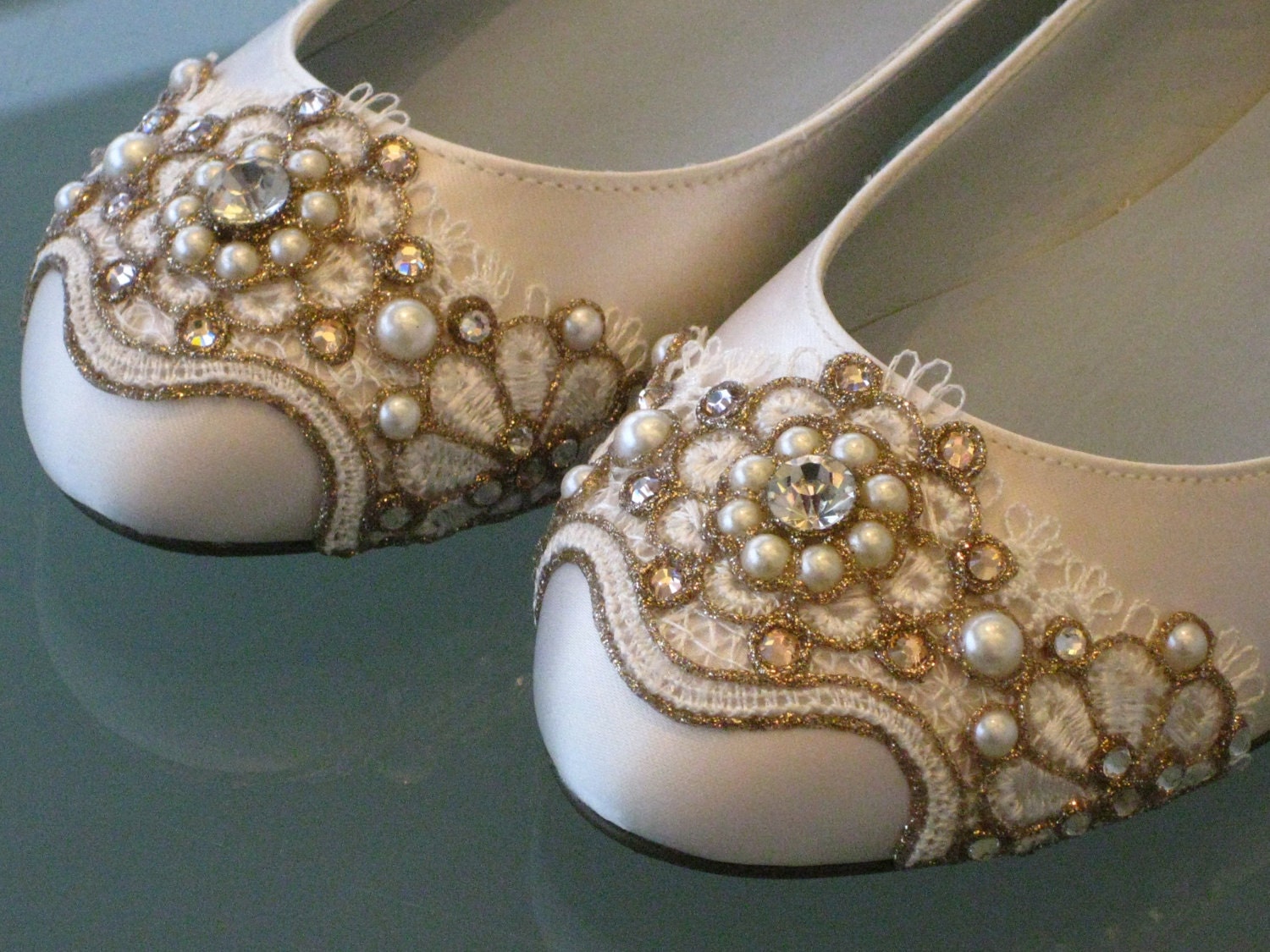 Fairy Blush Bridal Ballet Flats Wedding Shoes by BeholdenBridal