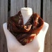 Infinity Scarf Beautiful VINTAGE Silk Sari Scarf Versatile Upcycled Autumn Fall Earth Tones