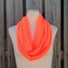 Infinity Scarf NEON TANGERINE Orange in Soft Mesh New Item