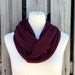 Soft Series Infinity Scarf The GRANDE All Season Eternity Scarf in WINE Burgundy OXBLOOD Lightweight