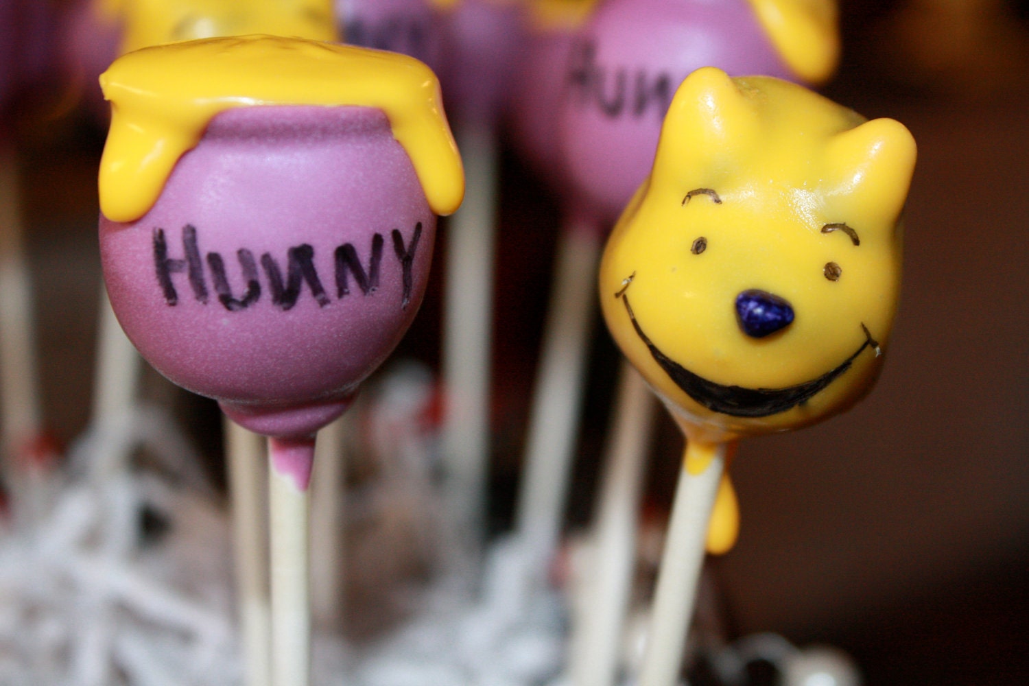 Winnie The Pooh and Honey Pots Cake Pops