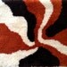 Vintage MOD 60s 70s Shag Rug Wall Hanging Decor Hooked Rya Browns Beige Rust