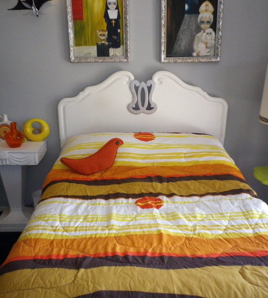 vintage 70s groovy mod sunset comforter set with sheets and vintage 70s groovy mod sunset comforter set with sheets and