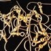 Gold Earwires coil and ball, 40pcs