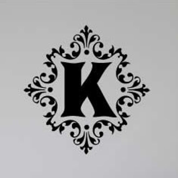 22 Inch Letter K Monogram Wall Decals 15 by PolkaDotWallStickers