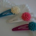 50% OFF SALE Shades of Spring Mum Barrette Trio -- Multi