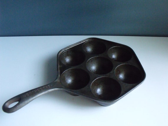 Aebleskiver Cast Iron Pan Danish Pastry by KTsAttic on Etsy