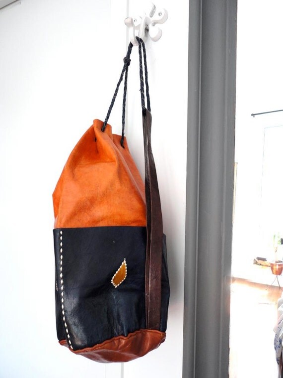 boho leather backpack purse